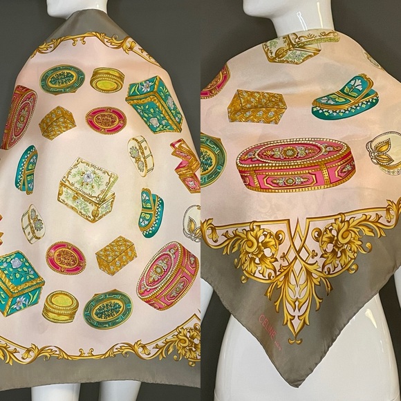 Lovely Celine Paris Silk Scarf with Original Envelope 34 In Fair Condition - Picture 1 of 10